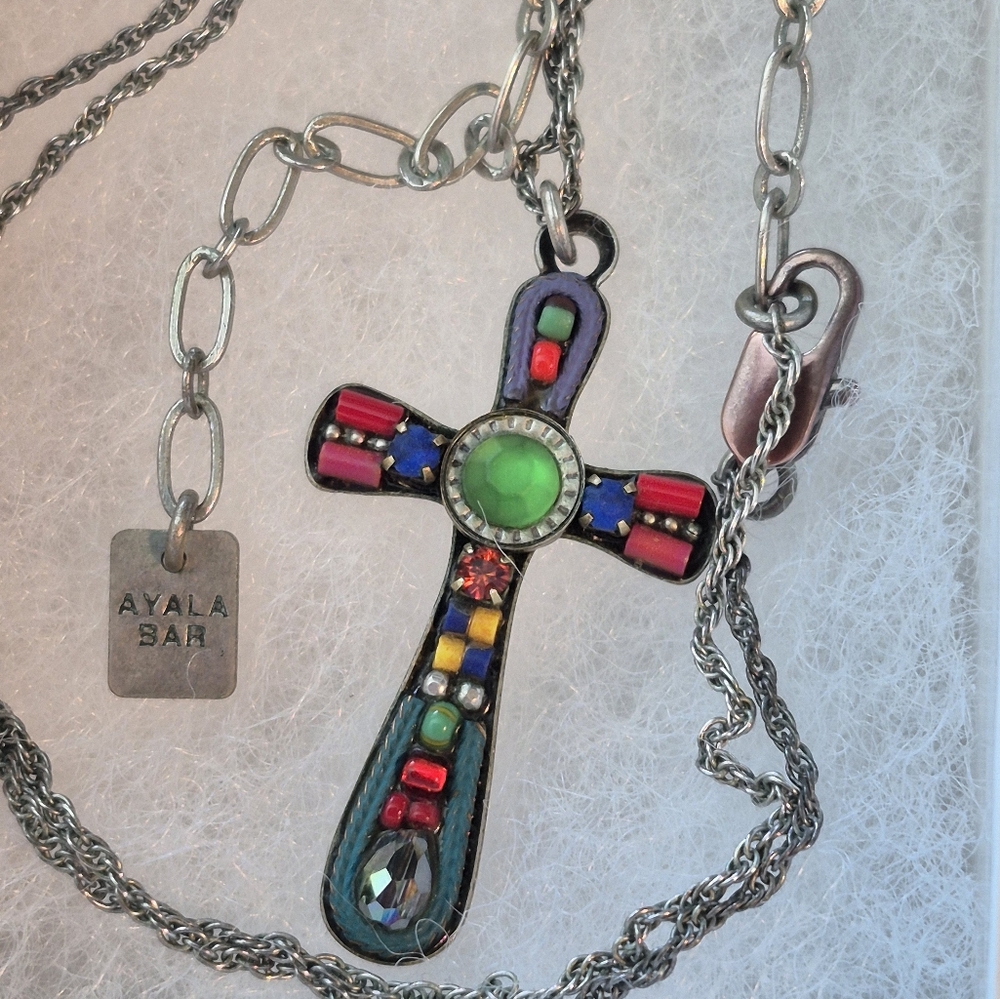 Ayala Bar Multicolor Cross Necklace